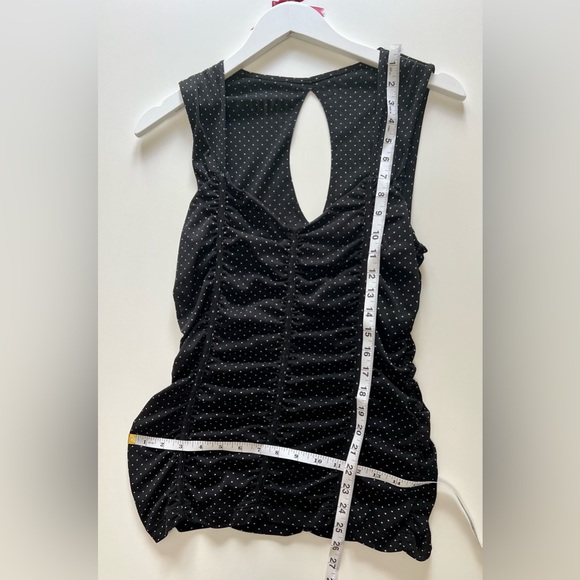 WHBM - Sleeveless V-Neck Polkadot Top - Size Medium - Picture 5 of 7